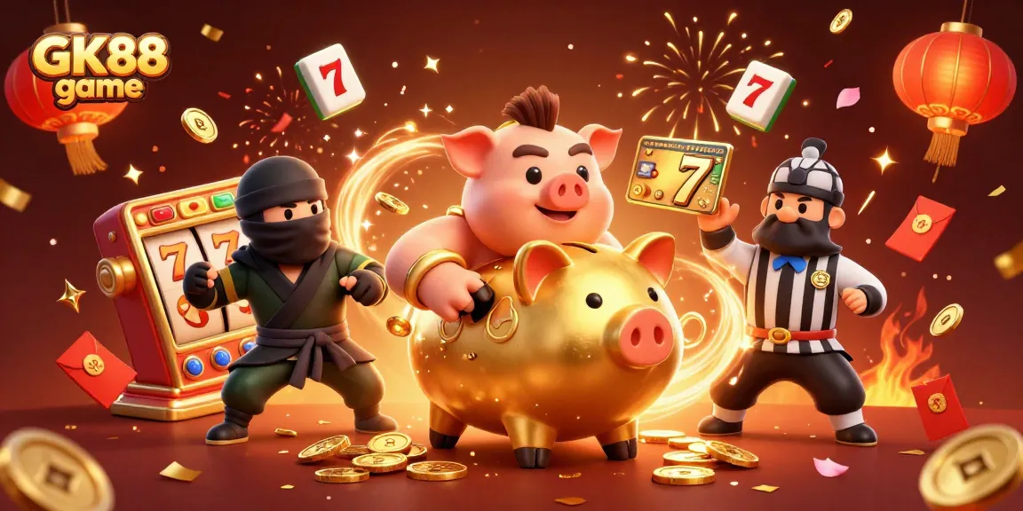 Experience the GK88 game with lively characters in a vibrant casino theme