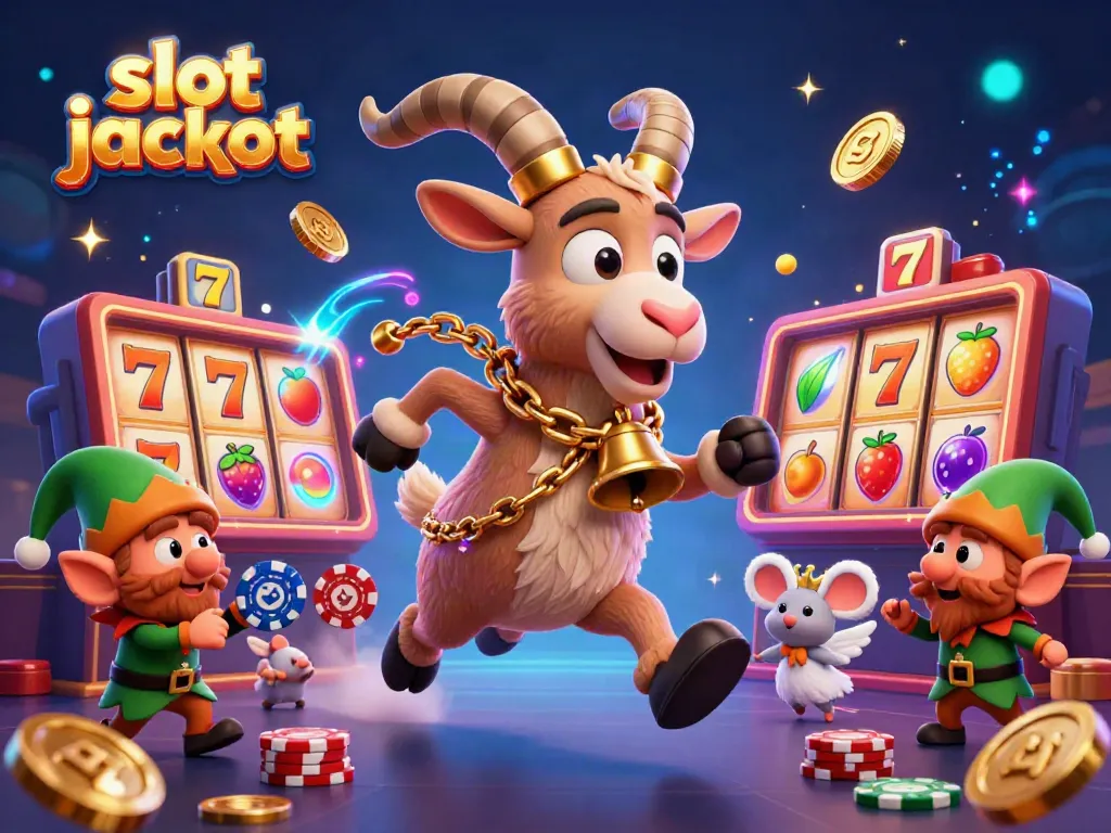 Experience the excitement of the slot jackpot with a festive casino scene featuring Krampus, an angel mouse, and mischievous elves.